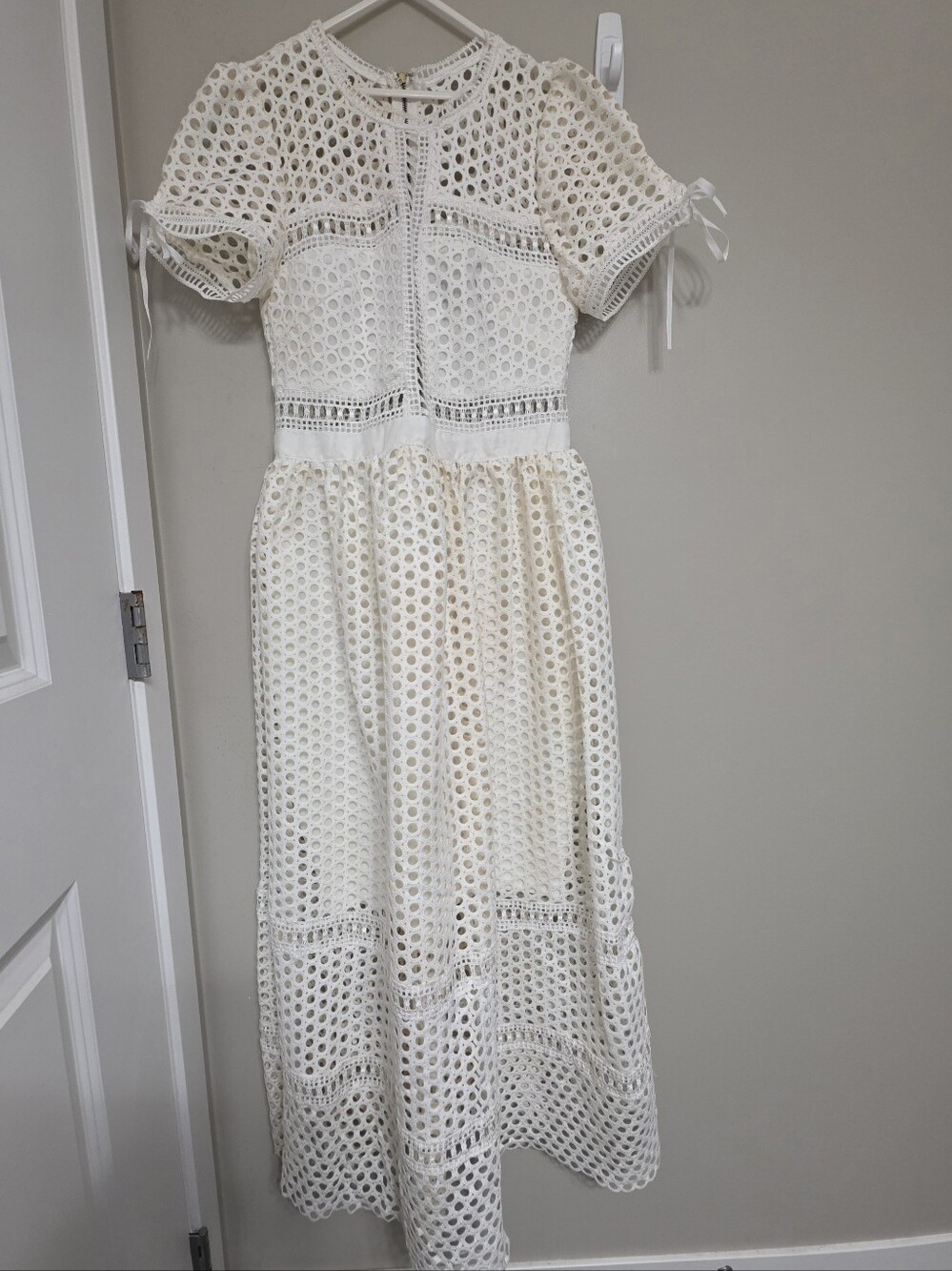 Eyelet Long Dress (52 Inches Length)